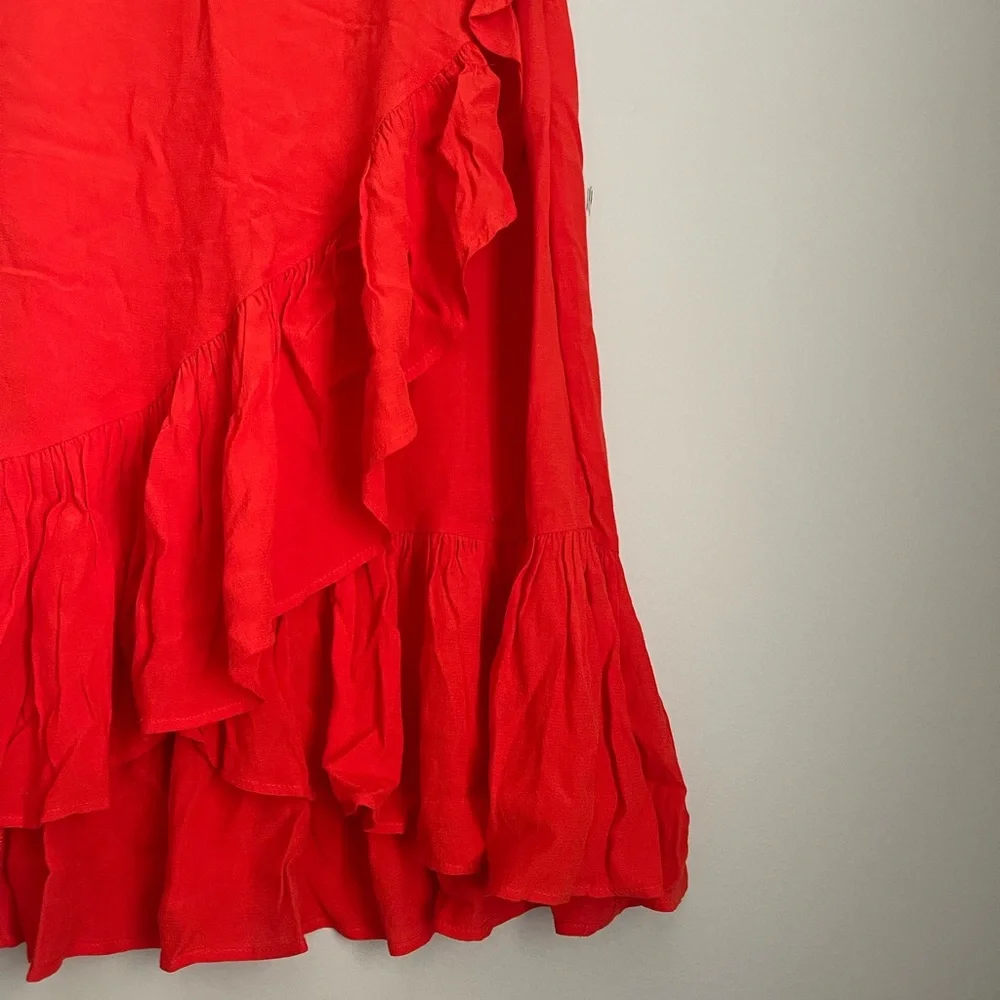 H&M Red High-Low Ruffle Skirt - Picture 3 of 7